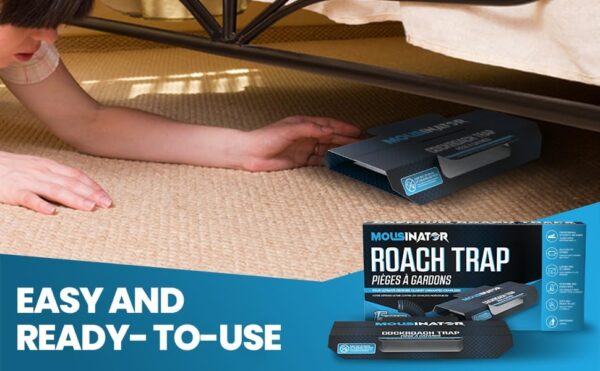 MOUSINATOR Cockroach Traps | 15 PCS | Larger & Multi-Entry Design | Sticky Indoor Cockroach Glue Trap | Easy & Ready-to-Use - Image 4