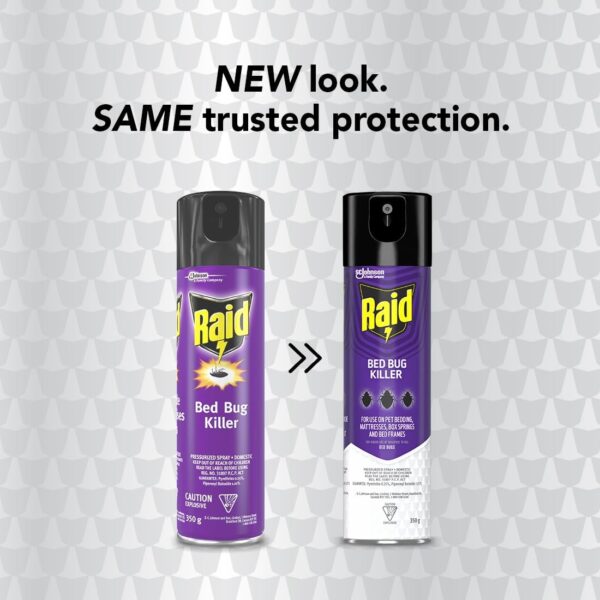 Raid Bed Bug Killer, Bed Bug Spray for Indoor Use Kills Bed Bugs and Eggs on Contact, 350g Can - Image 2