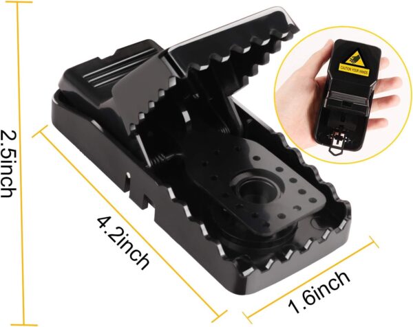 Mouse Trap, Mice Traps Indoor and Outdoor, Humane Small Mouse Snap Trap, Reusable Mouse Catcher - 8 Pack - Image 2