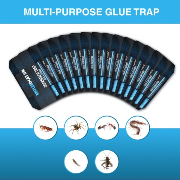 MOUSINATOR Cockroach Traps | 15 PCS | Larger & Multi-Entry Design | Sticky Indoor Cockroach Glue Trap | Easy & Ready-to-Use - Image 3
