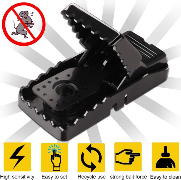 Mouse Trap, Mice Traps Indoor and Outdoor, Humane Small Mouse Snap Trap, Reusable Mouse Catcher - 8 Pack - Image 3