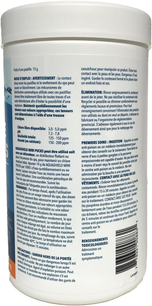 Chlorine Mini Pucks for Spa & Hot Tubs (1kg/2.2lbs) by Aquashield - Image 5