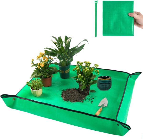 Onlysuki 39.5"X31.5" Large Repotting Mat for Indoor Plants Transplanting Thick Rectangular Waterproof Rpotting Mat Gardening Gifts for Women