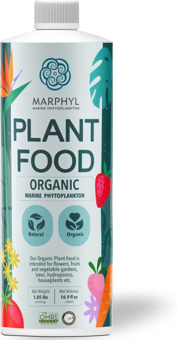 MARPHYL Organic Liquid Fertilizer – Indoor & Outdoor House Plant Fertilizer - All-Purpose Nutrient-Rich Plant Food - Soil Enhancer for Garden, Flowers, Vegetables, Succulents, Bamboo, Hydroponics
