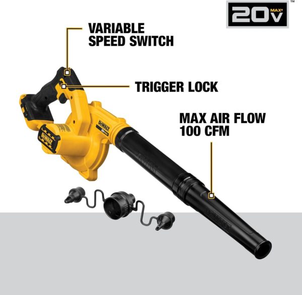 DEWALT DCE100B 20V MAX* Compact Jobsite Blower (Tool Only) - Image 2