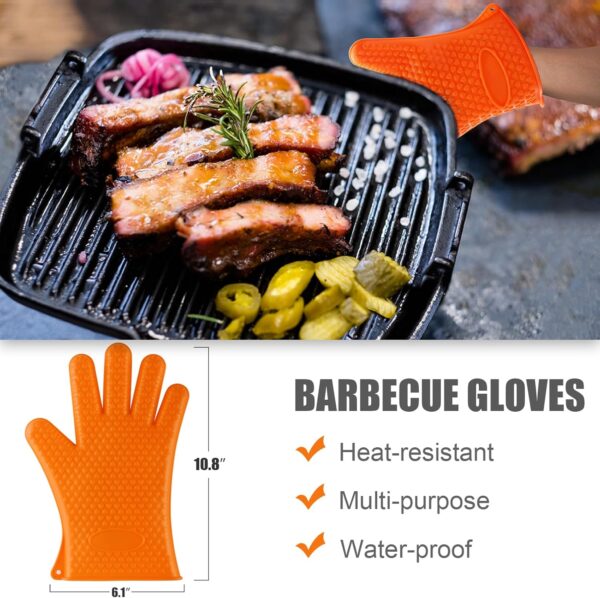 ROMANTICIST 26pcs Grilling Accessories Kit for Men Women, Stainless Steel Heavy Duty BBQ Tools with Glove and Corkscrew, Grill Utensils Set in Portable Canvas Bag for Outdoor,Camping,Backyard,Brown - Image 3