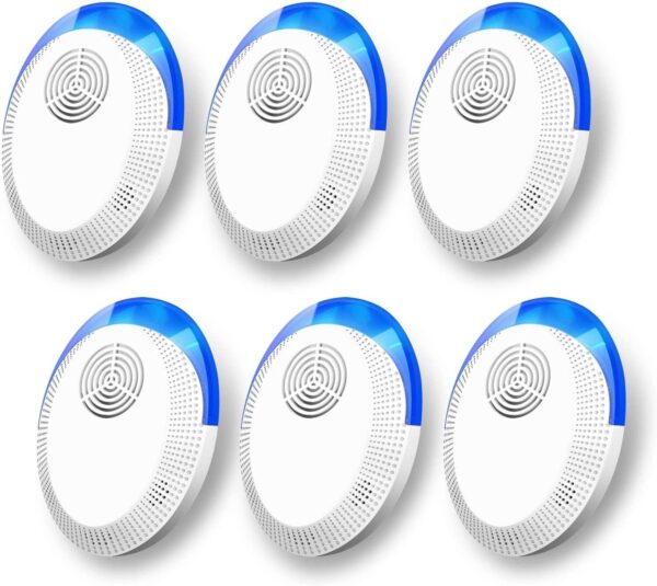 Ultrasonic Pest Repeller Mouse Repellent Plug-in Spider Repellent Indoor Insect Rodent Deterrent Devices (Pack of 6)